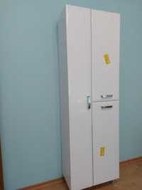 Nowa szafka łazienkowa stojąca, biała, wysoki połysk, wym. 60x194x34.