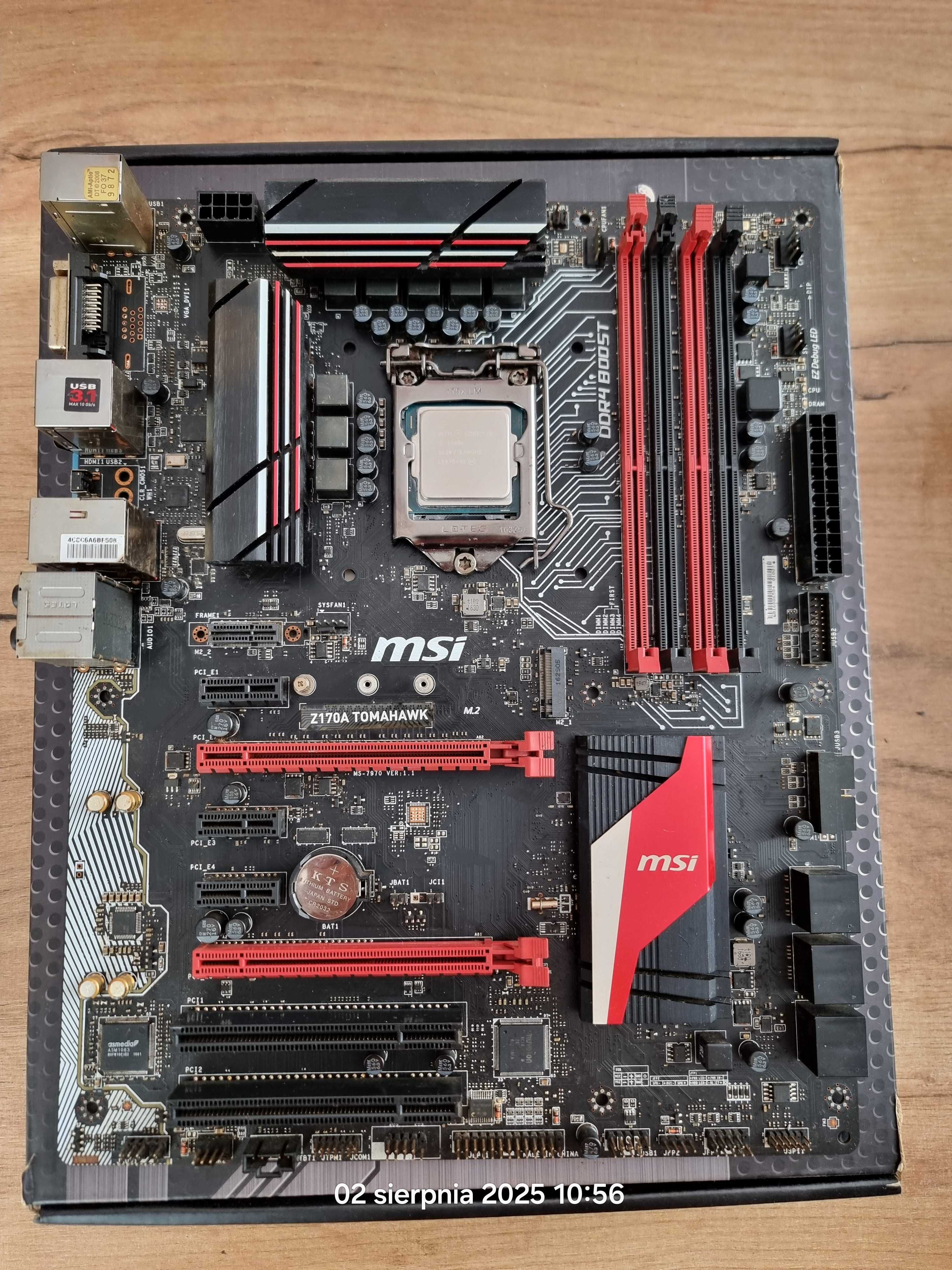 Płyta głowna +prosecor intel core i 5 6600k