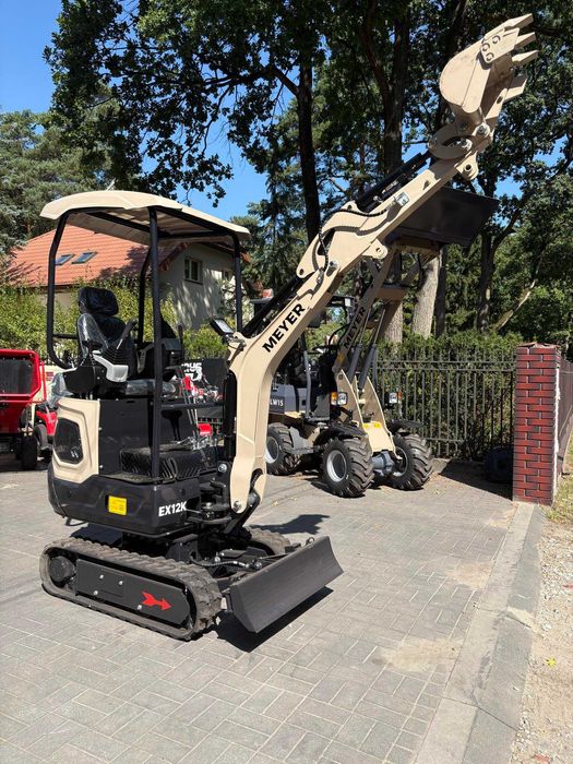 Minikoparka Meyer EX12K - 1,2 t, silnik Kubota D722 10,2kW