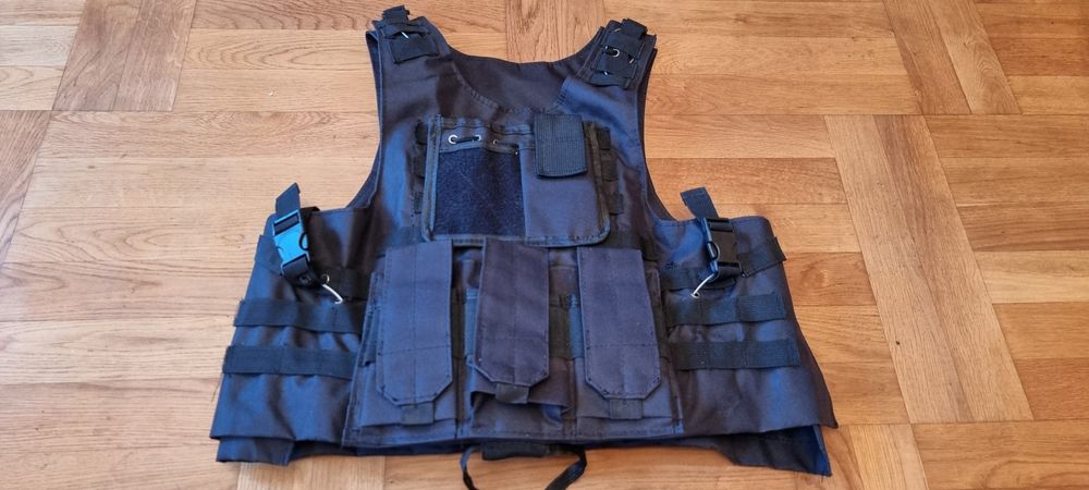 Kamizelka wojskowa taktyczna molle ładownice czarna