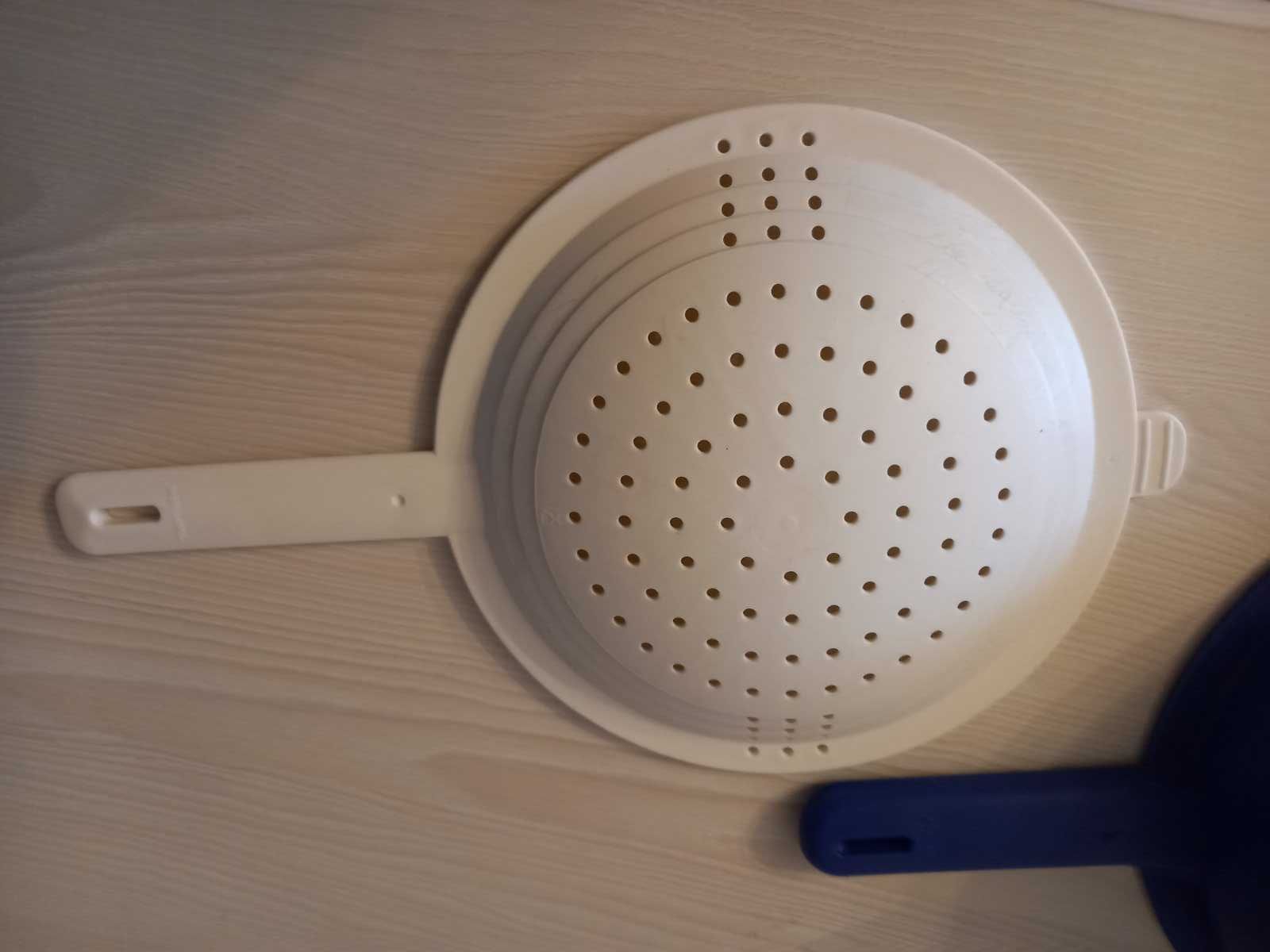 Двойной дуршлаг Tupperware сине-белый