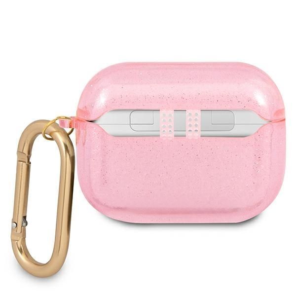 Guess Guapucg4Gp Airpods Pro Cover Różowy/Pink Glitter Collection