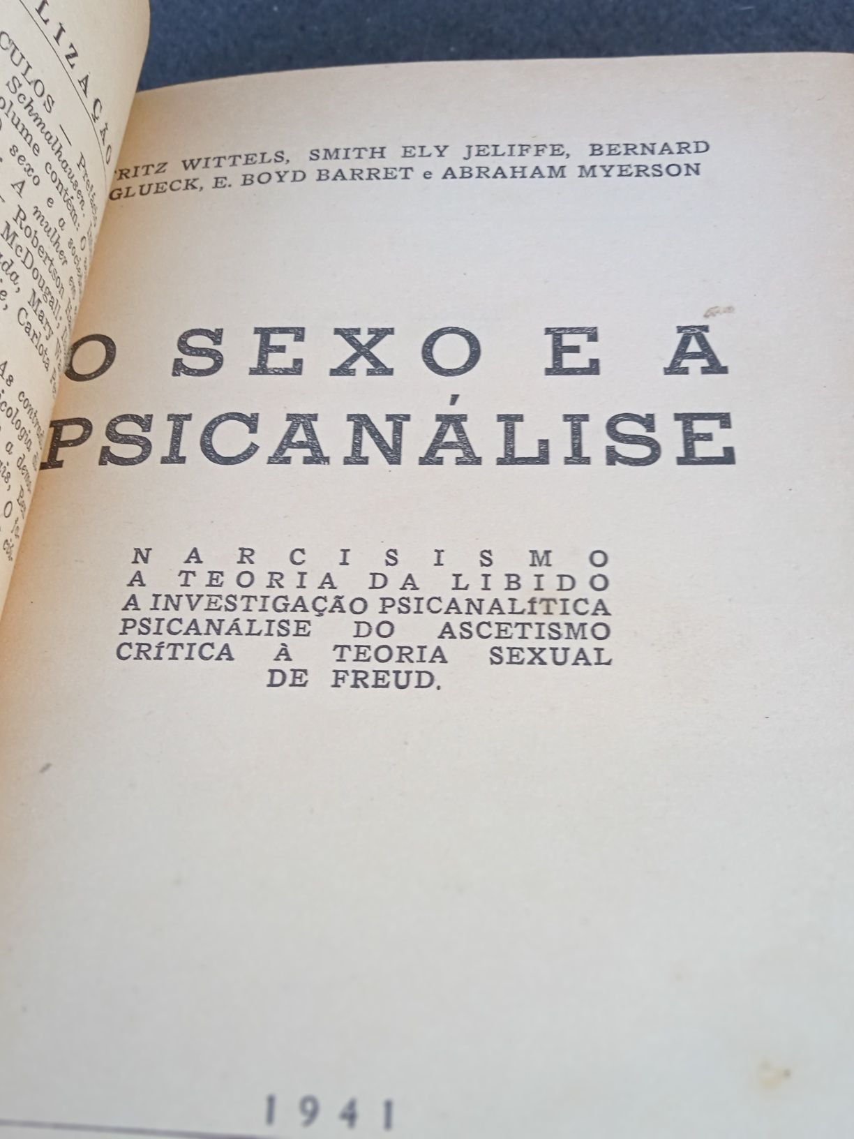 O sexo e a psicanálise,novos horizontes da psiquiatria