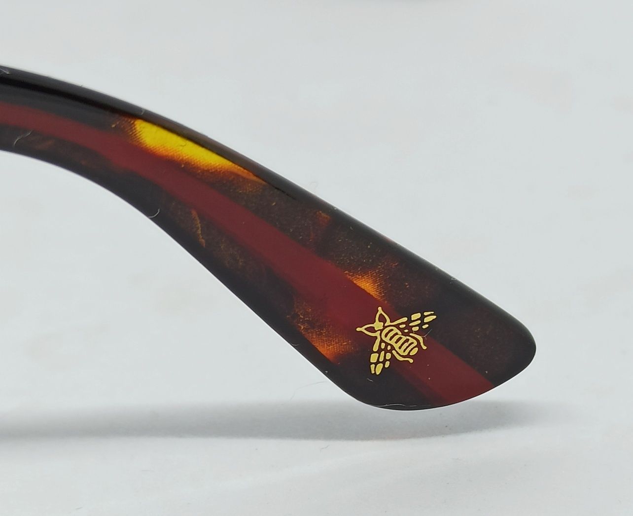 Gucci очки женские коричнево бежевые тигровые с золотым логотипом