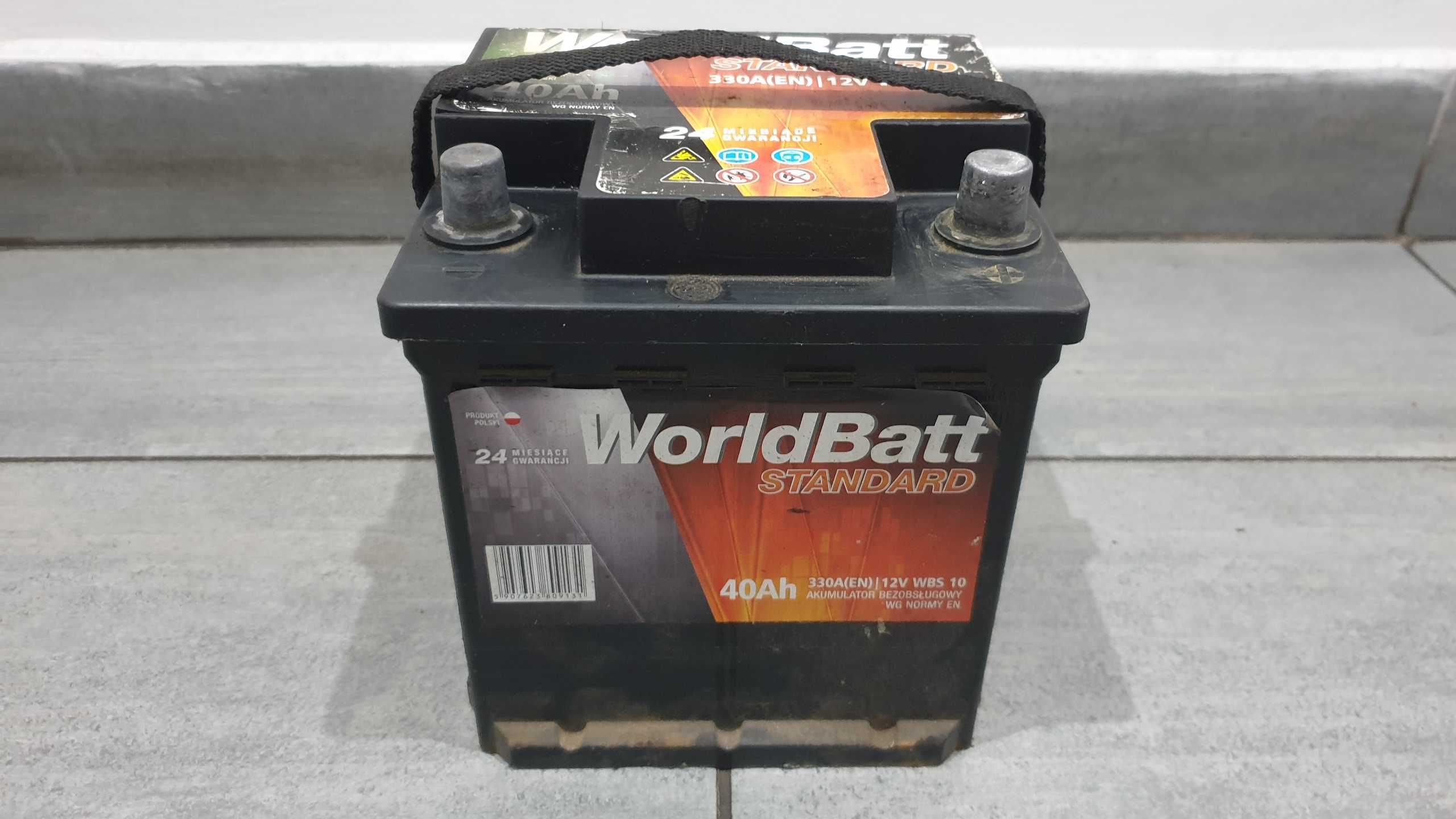 Akumulator używany WORLDBATT 12V 40AH 330A