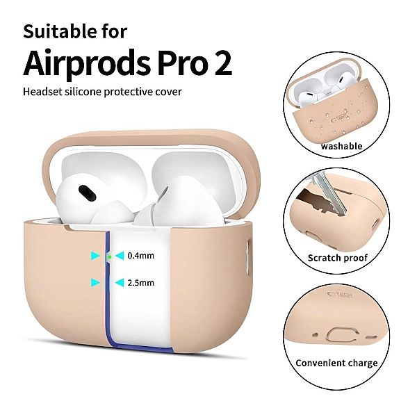 Tech-Protect Silicone Apple Airpods Pro 1 / 2 Caffe Latte