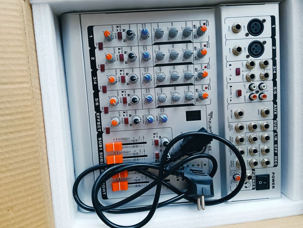Mikser PMX-6S+wzm. 2x210W 6 kanałów