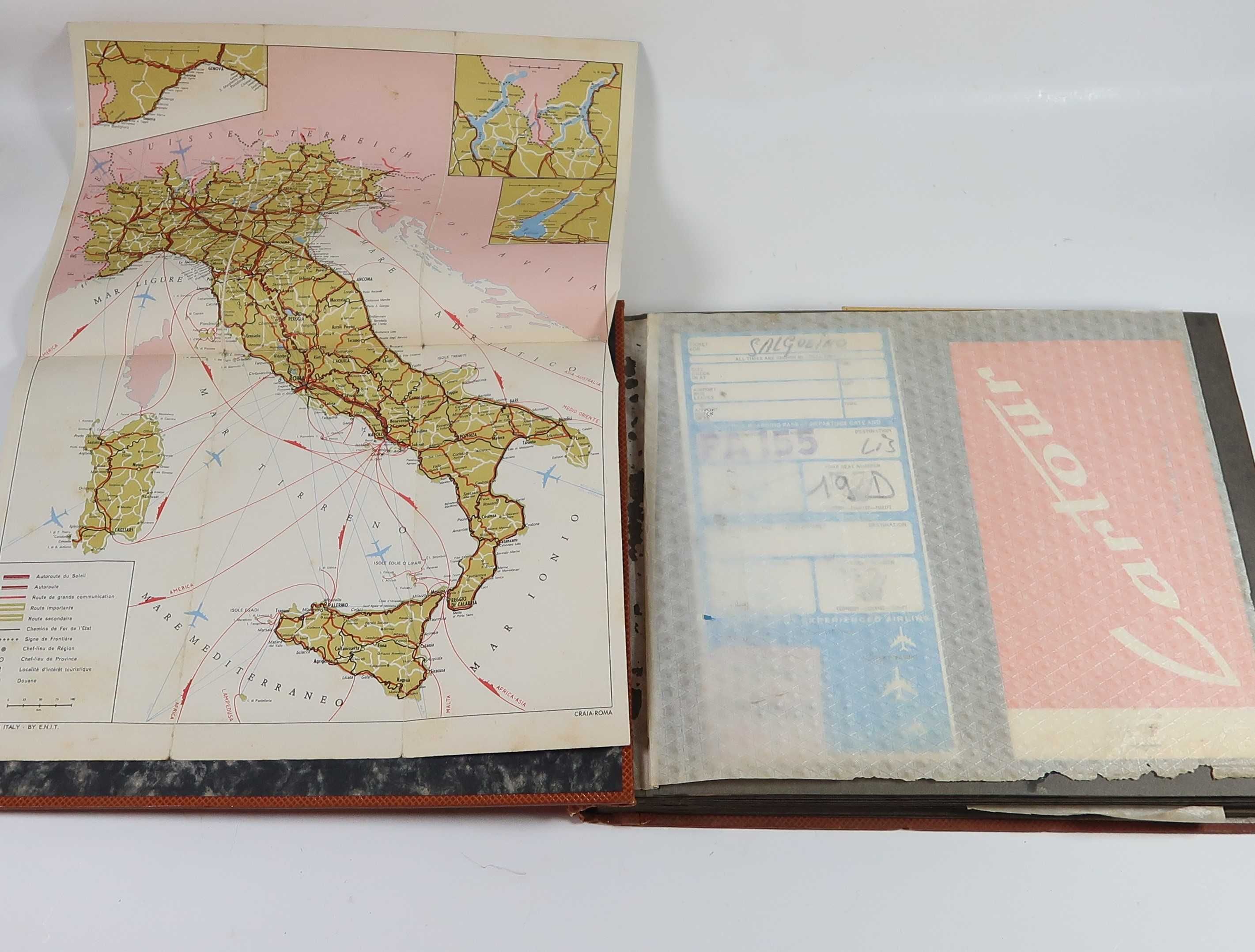 Álbum antigo de Viagens Anos 60 - Itália