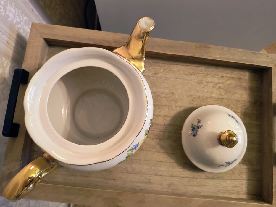 Porcelit Pruszków PRL, dzbanek, imbryk, bomboniera