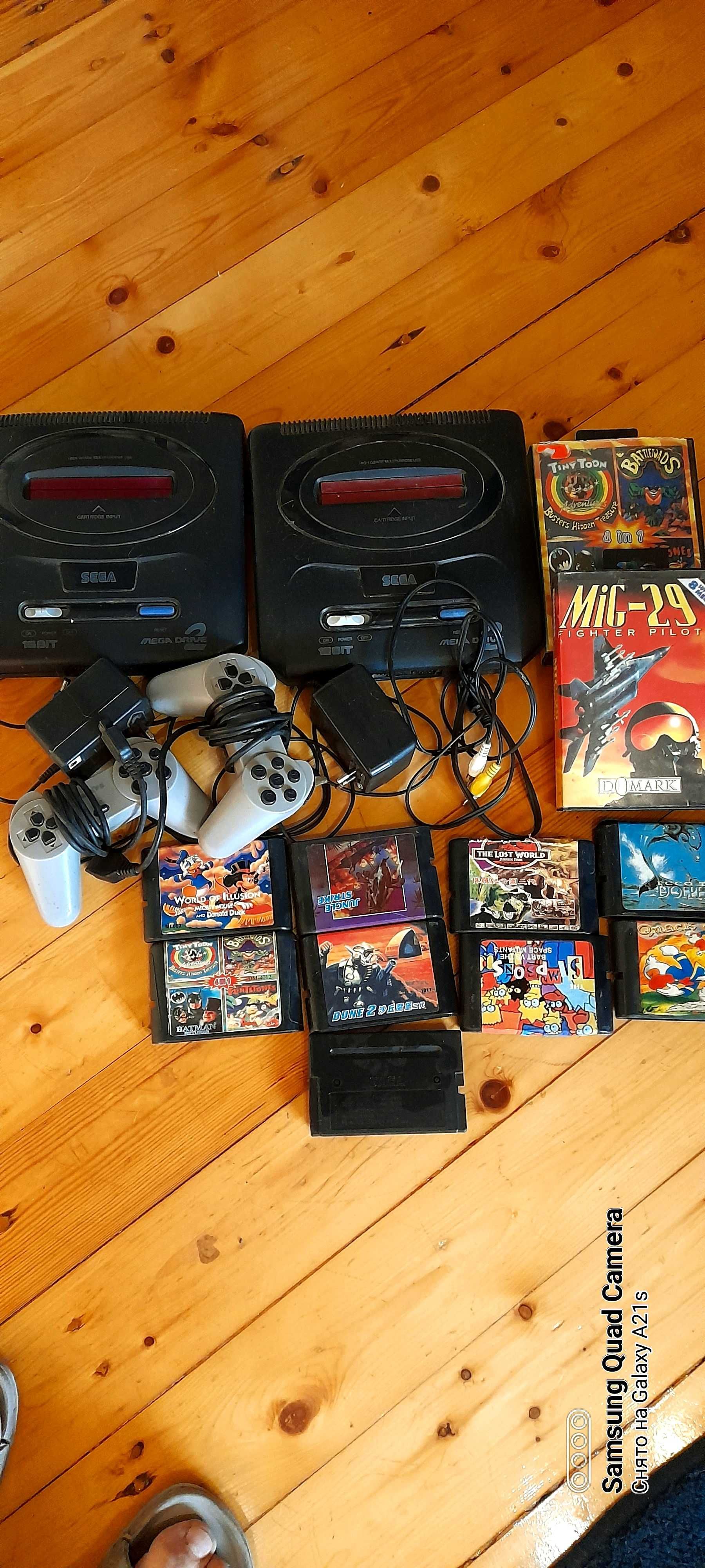 Ігрова приставка Sega Megadrive16 bit (2 штуки з джойстиками і 15 ігр)