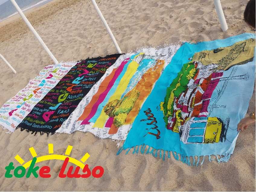 lote revenda pareos toalhas cangas praia portugueses  lisboa algarve
