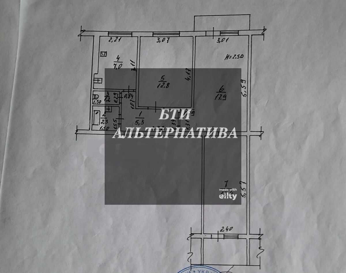 3-х.ком. квартира на Таирова под ремонт!