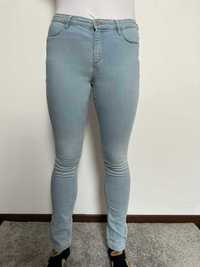 jeansy h&m 164 skinny fit& denim błękit
