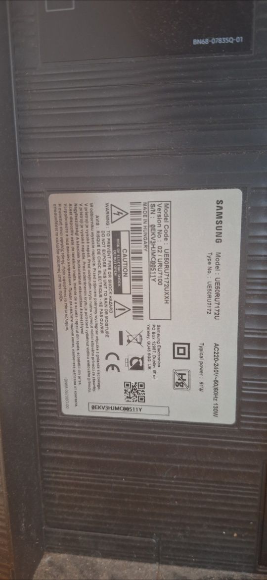 Telewizor samsung 50 uszkodzony
