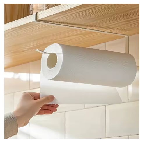 wieszak na ręcznik papierowy do szafki kuchenny metalowy biały