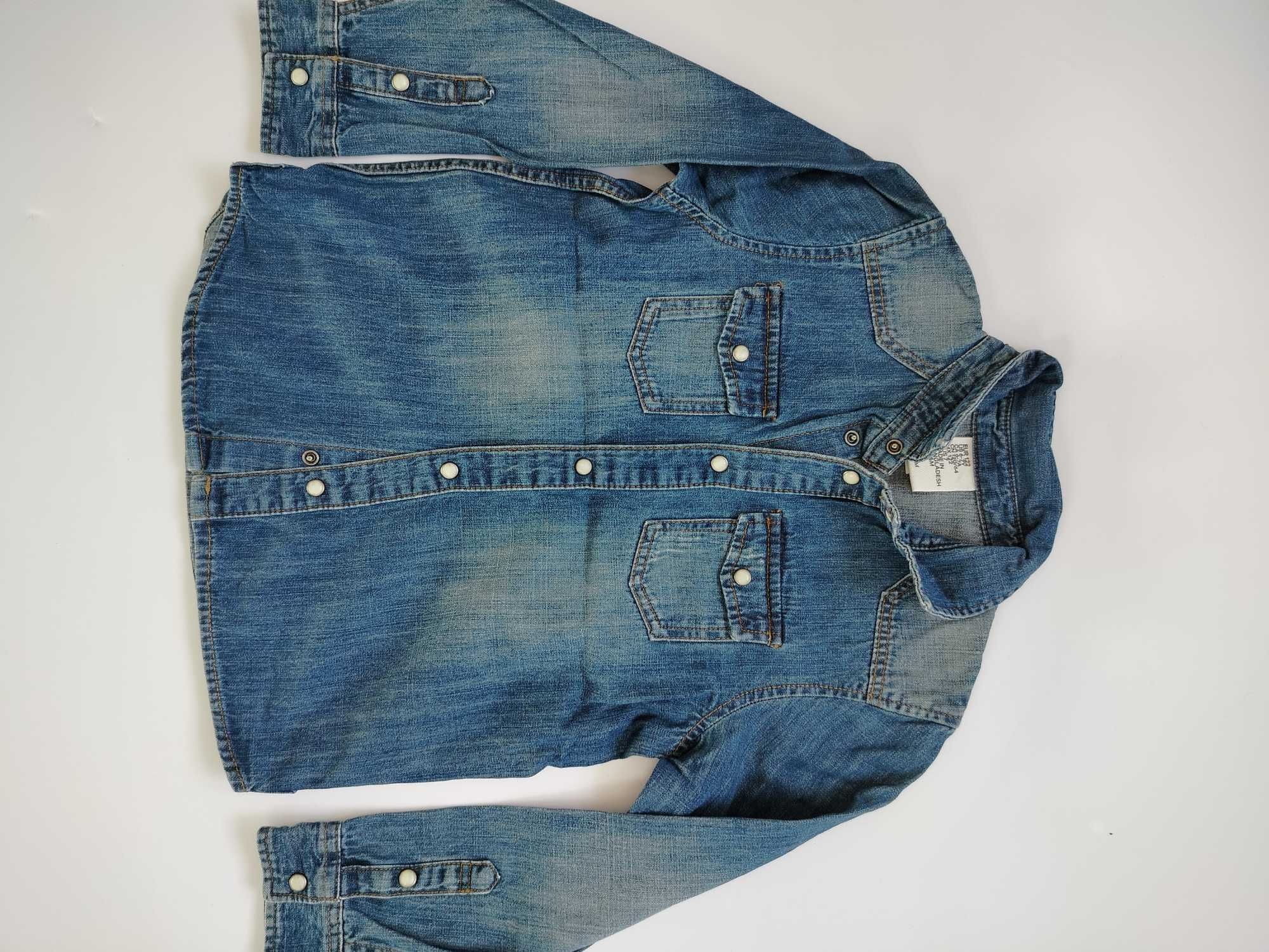 Koszula jeans jeansowa H&M 122 6-7lat