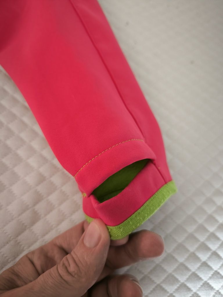 Quechua softshell damski XS/S różowy na polarze z kapturem
