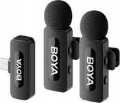 Bezprzewodowy mikrofon krawatowy, podwójny -BOYA BY-V20 USB-C