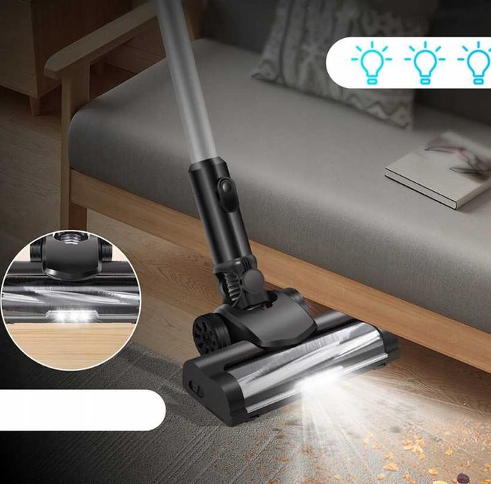 ODKURZACZ BEZPRZEWODOWY Lekki Ręczny Pionowy 6w1 + 3 Głowice (GRATIS)