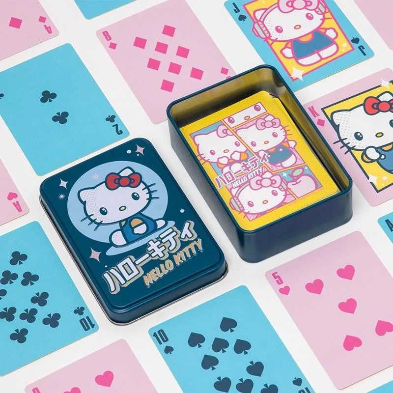 HELLO KITTY Karty Do Gry W Ozdobnej Puszce Playing Cards In A Tin Nowe