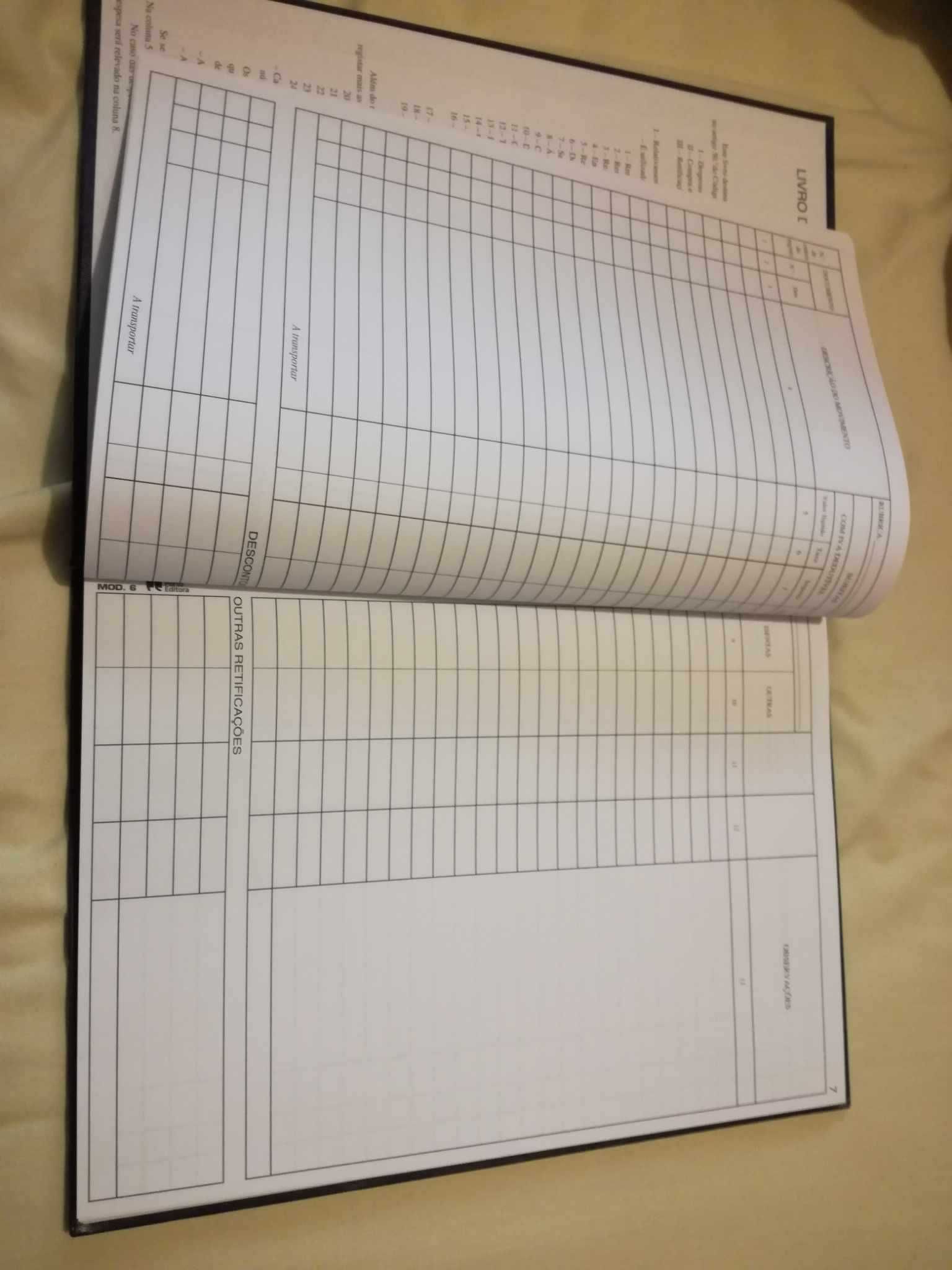 Livros de Registo (modelo 5 e 6)