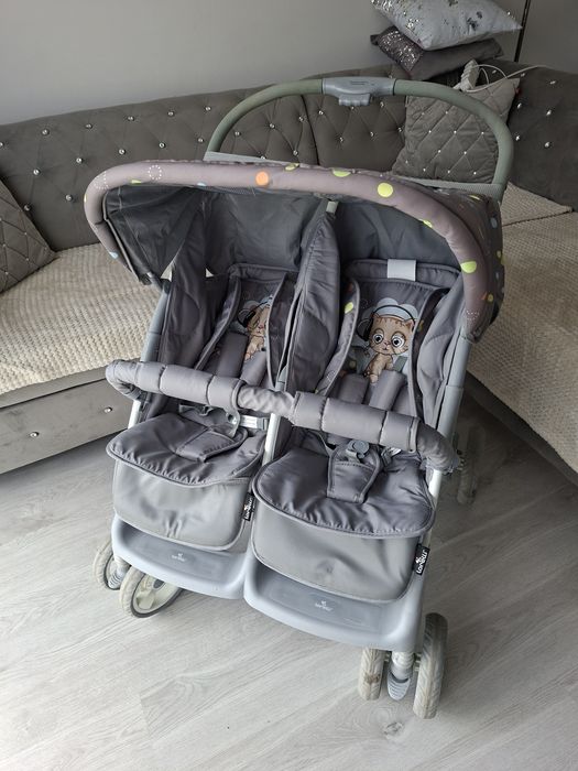 Wózek spacerowy spacerówka blizniaczy bliźniakow podwójny rok po roku