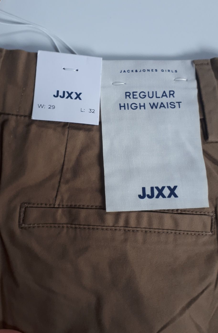 Spodnie damskie beżowe cropped z wysokim stanem Jack&Jones 29/32  M/L