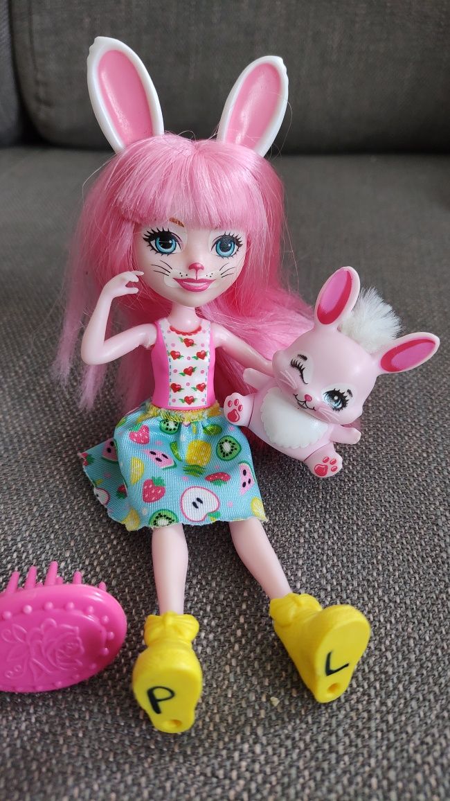 Lalka laleczka Enchantimals Bree Bunny + królik Twist