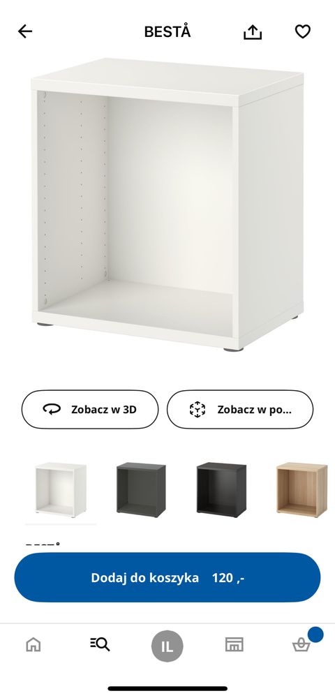 Besta Ikea biala obudowa