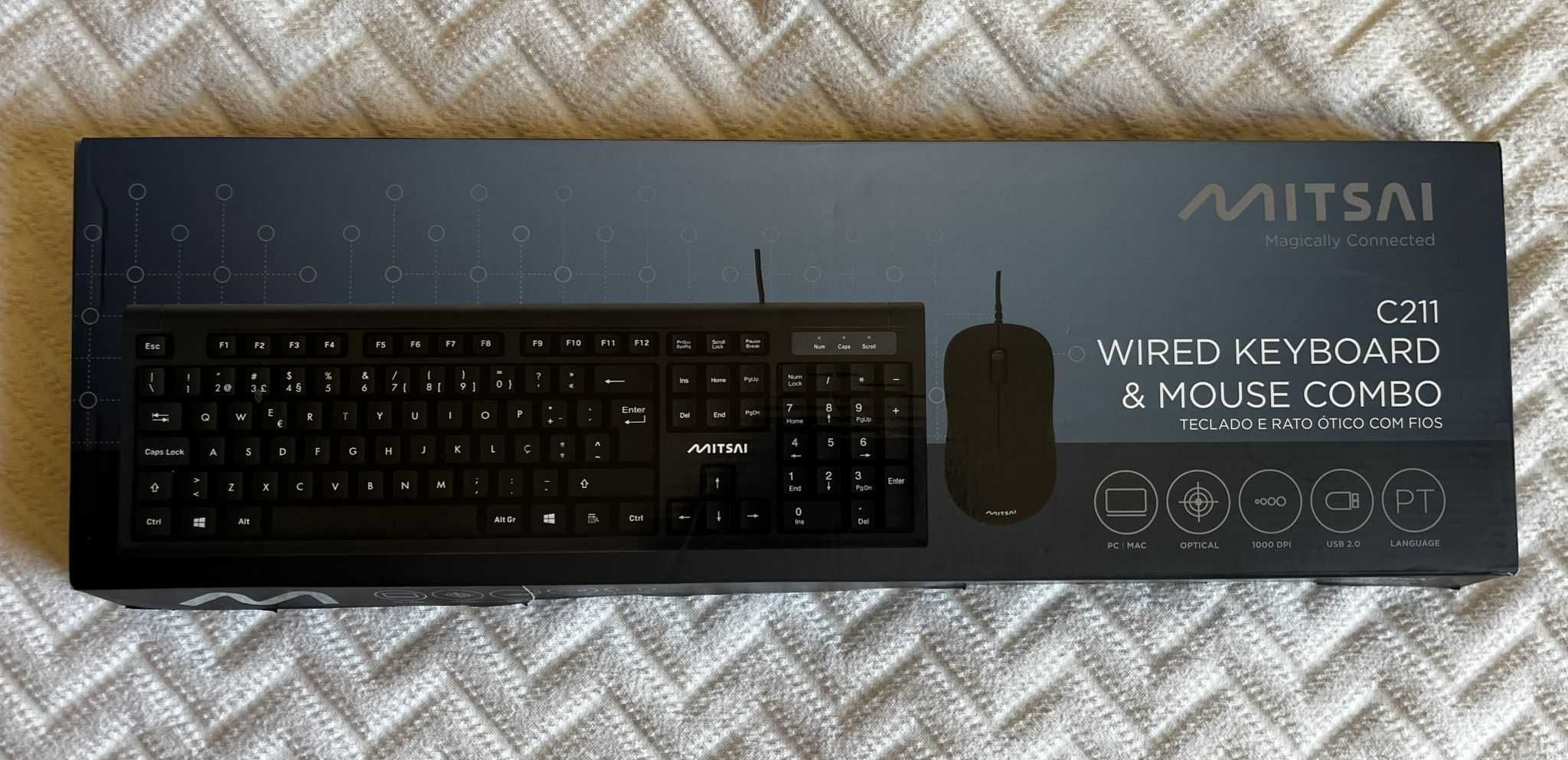 Teclado (POUCO USADO) + Mouse (NUNCA USADO) = 10 €!!!
