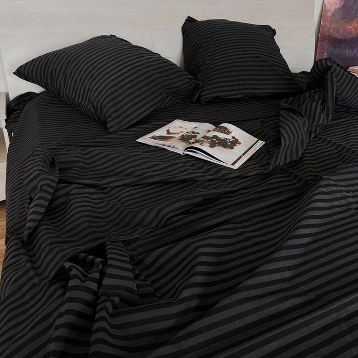 Якісна постільна білизна, постельное белье в полоску , Бязь Голд