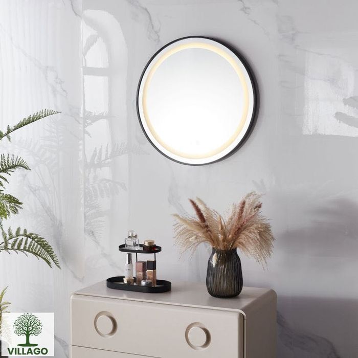 NOWE Lustro łazienkowe LED 60 cm okrągłe z anti-fog Villago Home