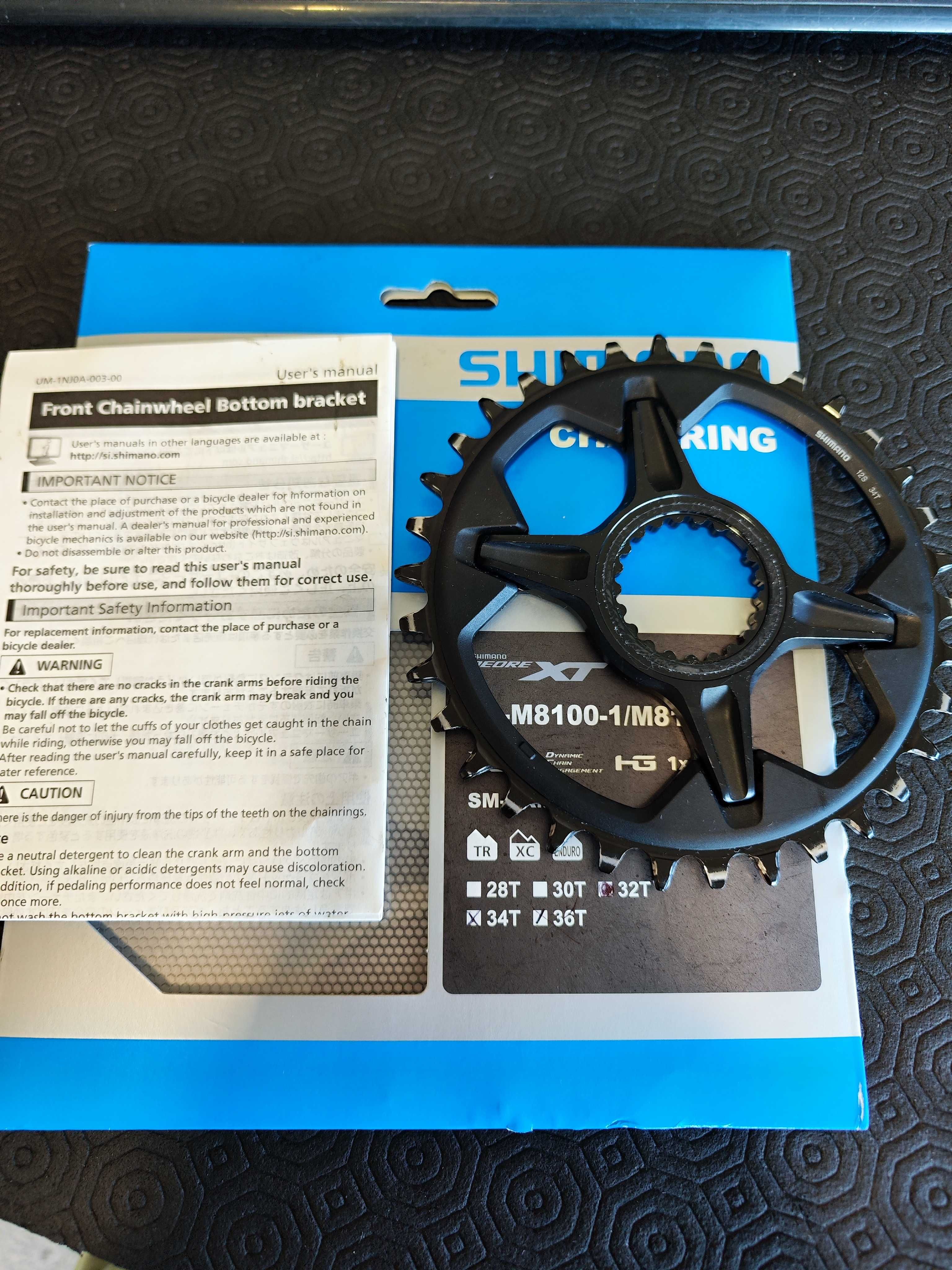 Prato shimano deore XT 34T FC-M8100-1 FC-M8130-1