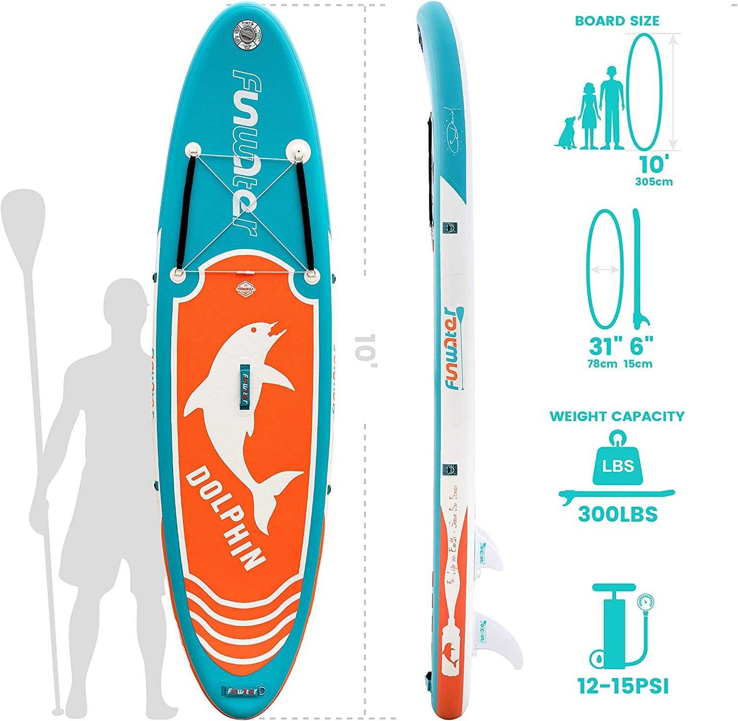 Conjunto de Paddle e surf