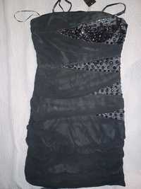 Czarna sukienka elastyczna 36