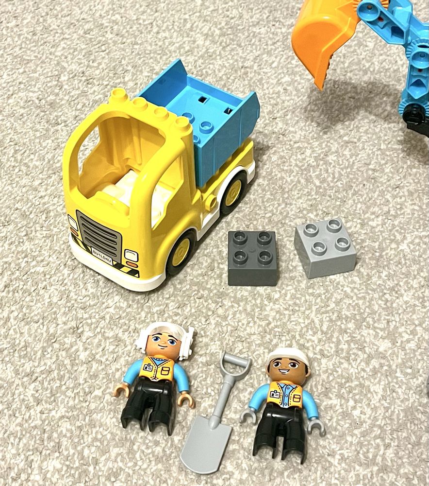 Lego Duplo, klocki, koparka i ciężarówka 10931