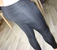Czarne legginsy rurki spodnie S/M/36/38