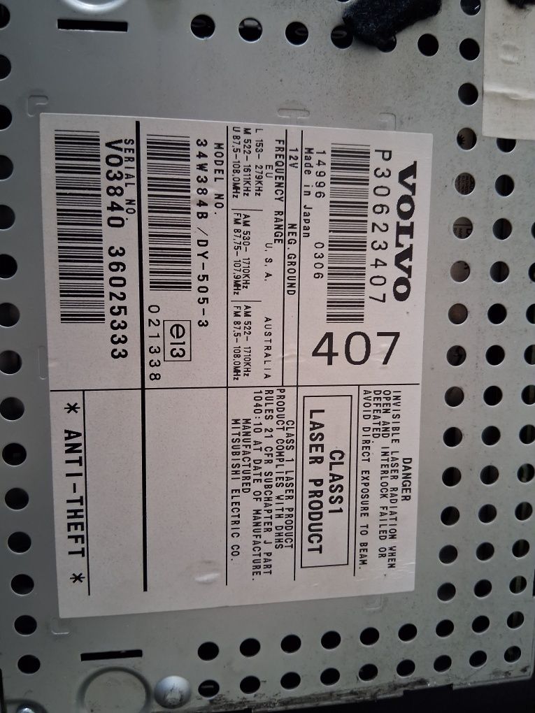Auto rádio Volvo V40