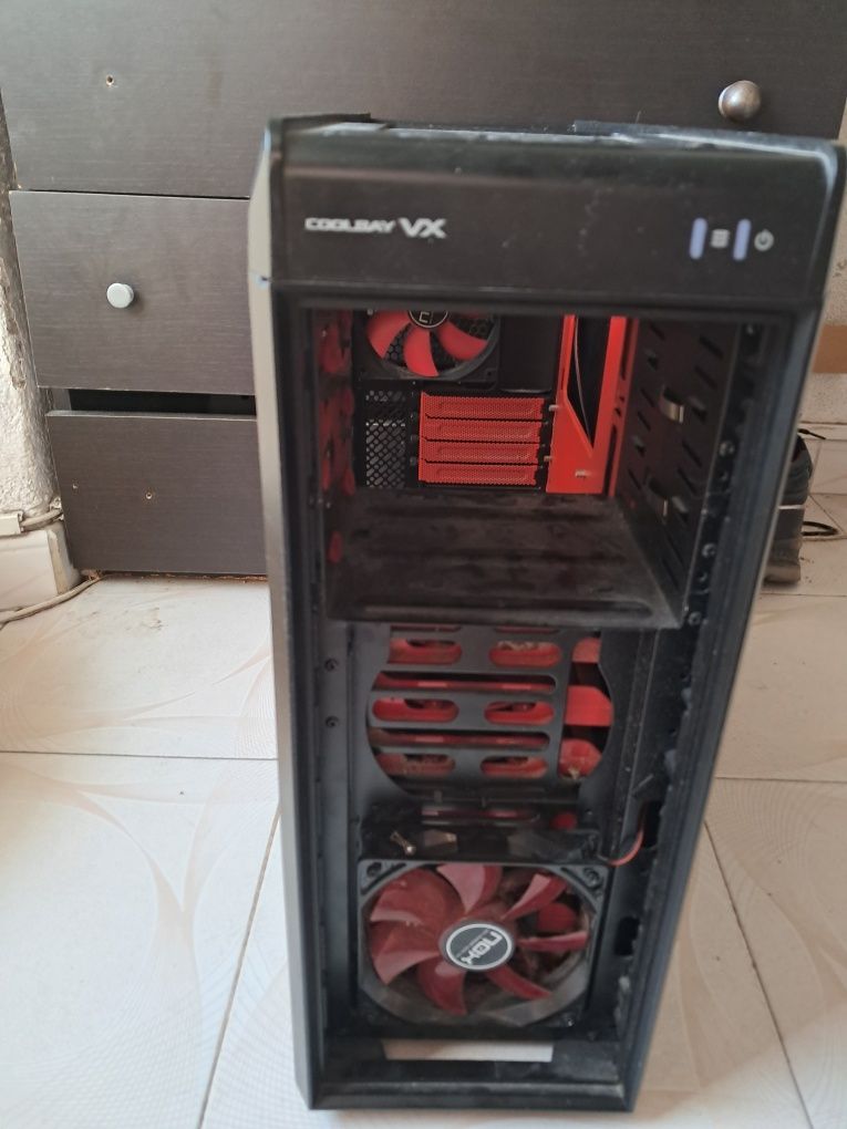 Caixa PC NOX COOLBAY VX RED DEVIL (ATX Mid Tower - Preto) usado