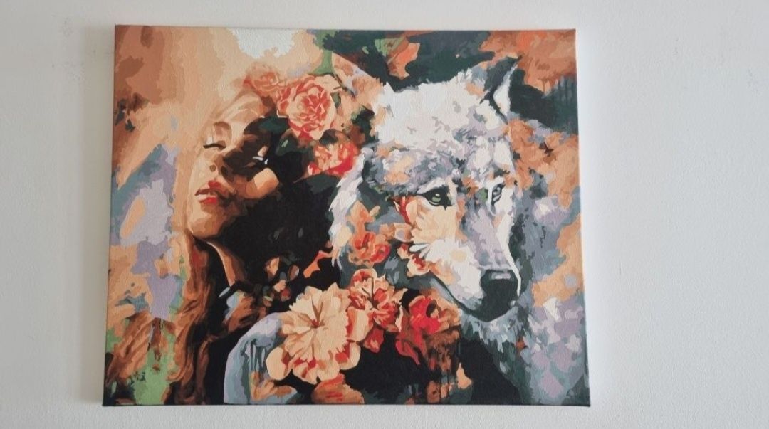 4 obrazy ręcznie malowane na płótnie 40cm x 50cm