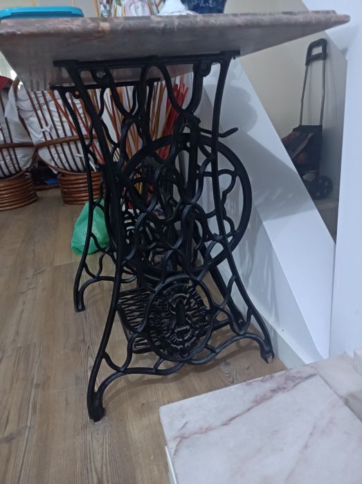 Mesa ina costura c.pedra marmore