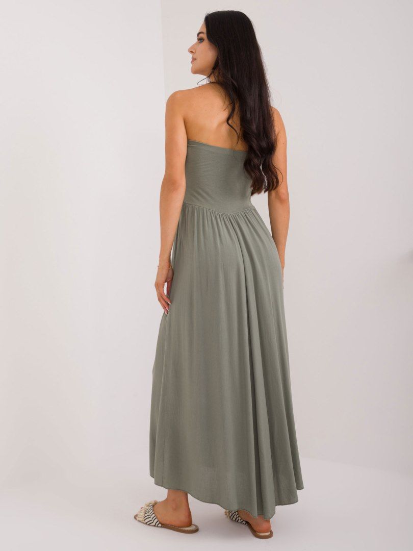 OCH BELLA Spódnica 2w1 Khaki Rozkloszowana Maxi L