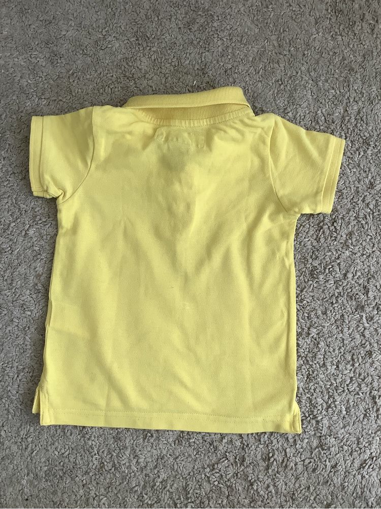 Koszulka polo żółta z krótkim rękawem HM rozm. 80