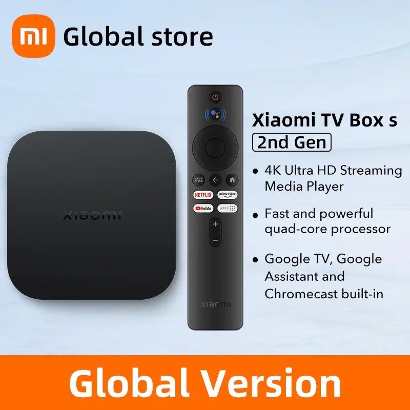 Xiaomi Mi Box S 2nd Gen 4K 2023 Смарт ТВ Приставка