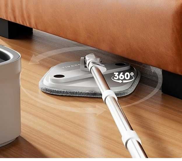 Mop obrotowy TIVAXO M16 z wiadrem i systemem separacji wody