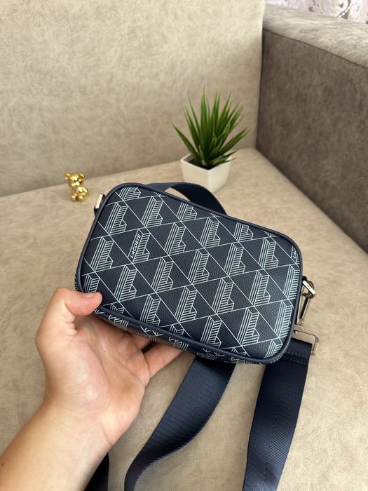 Сумка Lacoste BLUE Monogram | Crossbody | мессенджер | лакоста лакосте