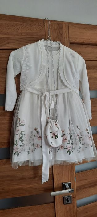 Sukienka komplecik roz 116-122 z bucikami IDEALNY ŚLICZNY TIUL buty 32