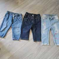 Spodnie jeansowe dla dziewczynki r 74/80