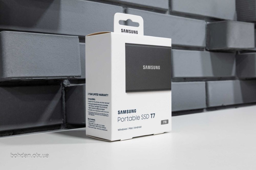 Samsung T7 1TB Portable SSD - Titan Gray (MU-PC1T0T)