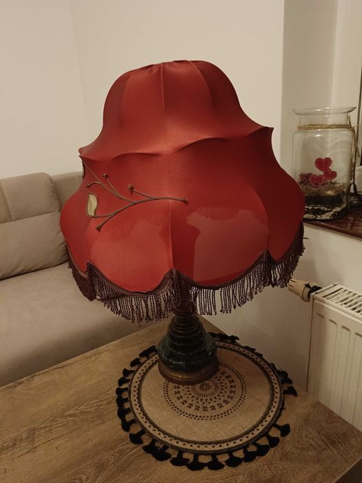 Stara lampa z marmuru i mosiądzu